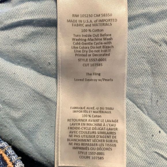 Current Elliot Denim & Pearl Boyfriend Jeans Womens Sz 32 - Picture 12 of 12